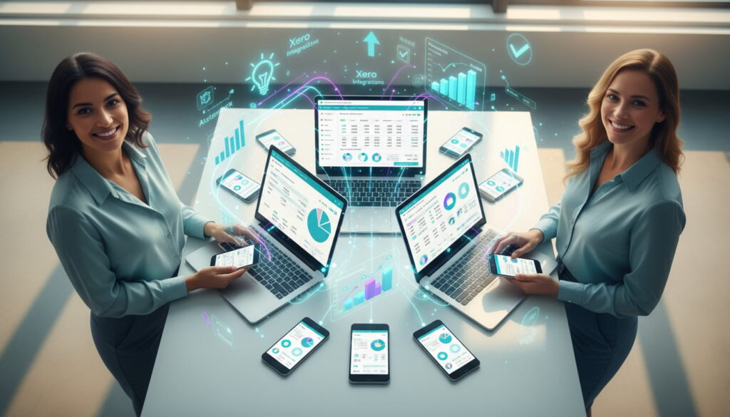 Finance team using Xero expense management add-ons to automate reconciliation and streamline business expenses