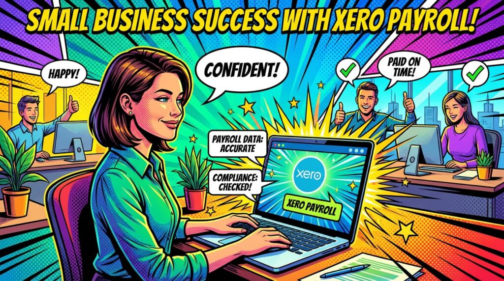 SME owner managing payroll using Xero software